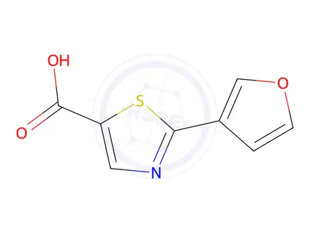 Chemical structure of 2-(furan-3-yl)-1,3-thiazole-5-carboxylic acid