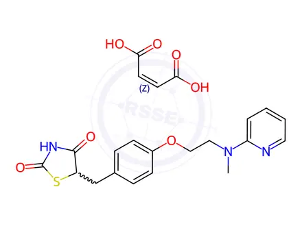 Chemical structure of Rosiglitazone maleate