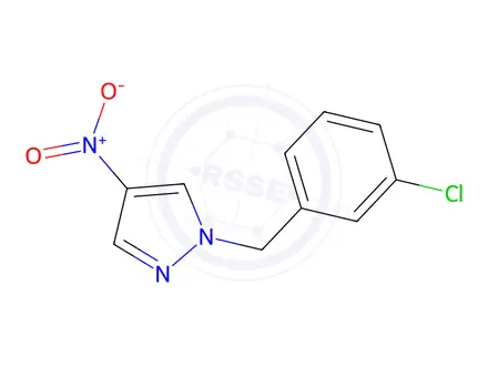 Chemical structure of 1-[(3-Chlorophenyl)methyl]-4-nitro-1h-pyrazole