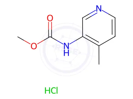 Chemical structure of methyl N-(4-methylpyridin-3-yl)carbamate hydrochloride