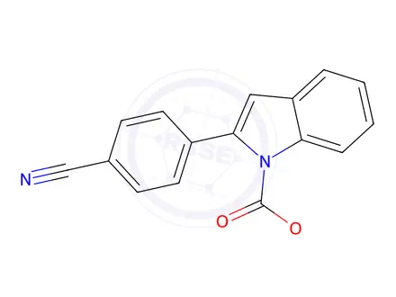 Chemical structure of 1-(TERT-BUTOXYCARBONYL)-2-(4-CYANOPHENYL)INDOLE