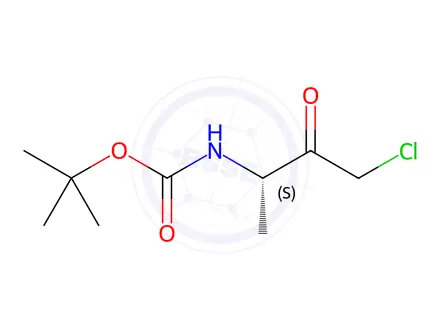 Chemical structure of (S)-3-(Boc-amino)-1-chloro-2-butanone