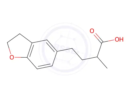 Chemical structure of 4-(2,3-Dihydrobenzofuran-5-yl)-2-methylbutanoic acid