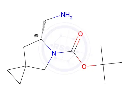 Chemical structure of Tert-butyl (R)-6-(aminomethyl)-5-azaspiro[2.4]Heptane-5-carboxylate