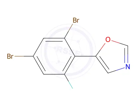 Chemical structure of 5-(2,4-Dibromo-6-fluorophenyl)oxazole