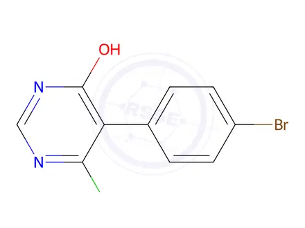 Chemical structure of 5-(4-bromophenyl)-6-chloropyrimidin-4-ol