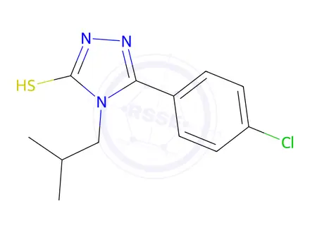 Chemical structure of 5-(4-CHLOROPHENYL)-4-ISOBUTYL-4H-1,2,4-TRIAZOLE-3-THIOL