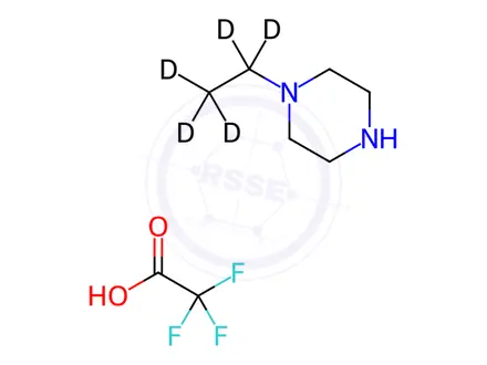 Chemical structure of N-Ethylpiperazine-d5 Bis(trifluoroacetic Acid) Salt