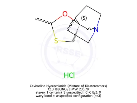 Chemical structure of Cevimeline Hydrochloride (Mixture of Diastereomers)