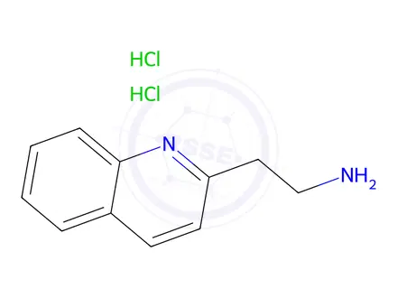 Chemical structure of 2-(Quinolin-2-yl)ethan-1-amine dihydrochloride