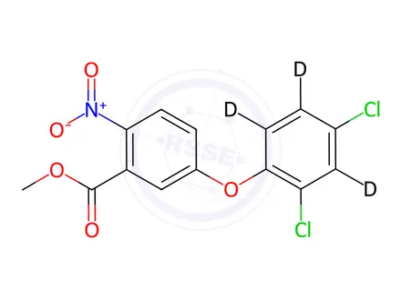 Chemical structure of Bifenox-d3 (2,4-dichlorophenoxy-d3)