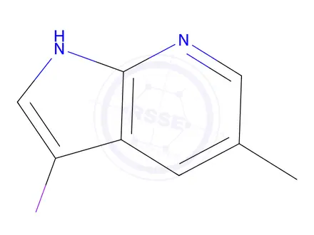 Chemical structure of 3-Iodo-5-methyl-1H-pyrrolo[2,3-b]pyridine