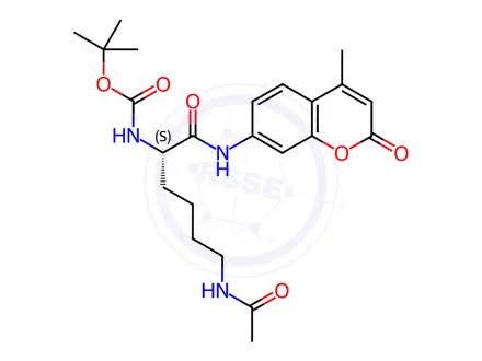 Chemical structure of Boc-Lys(Ac)-AMC