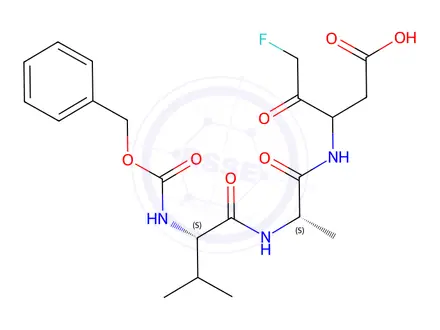 Chemical structure of Z-Val-Ala-DL-Asp-fluoromethylketone