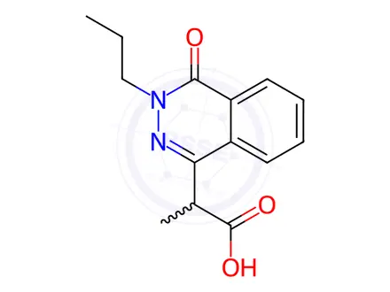 Chemical structure of 2-(4-Oxo-3-propyl-3,4-dihydrophthalazin-1-yl)propanoic acid