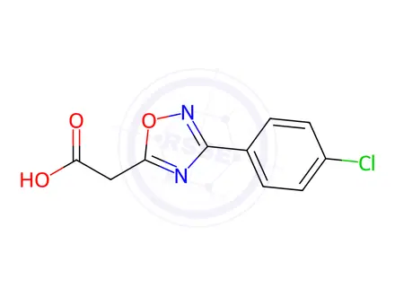Chemical structure of 2-[3-(4-chlorophenyl)-1,2,4-oxadiazol-5-yl]acetic acid