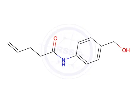 Chemical structure of N-[4-(hydroxymethyl)phenyl]pent-4-enamide