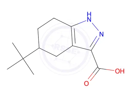 Chemical structure of 5-(tert-butyl)-4,5,6,7-tetrahydro-2h-indazole-3-carboxylic acid
