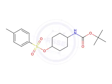 Chemical structure of CarbaMic acid, N-[cis-4-[[(4-Methylphenyl)sulfonyl]oxy]cyclohexyl]-, 1,1-diMethylethyl ester