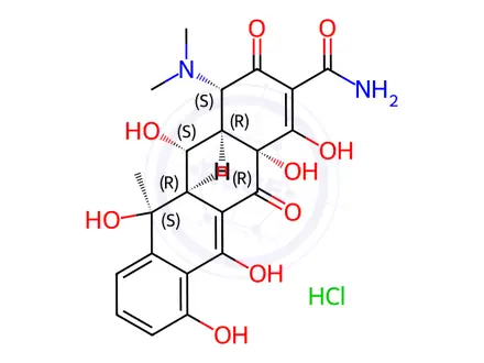 Chemical structure of Oxytetracycline hydrochloride