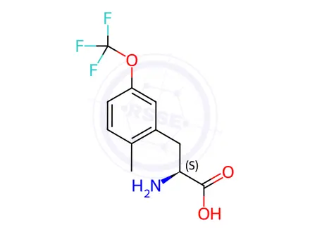 Chemical structure of (2S)-2-amino-3-[2-methyl-5-(trifluoromethoxy)phenyl]propanoic acid