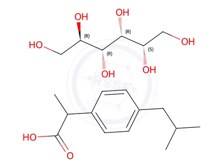 Chemical structure of Ibuprofen Sorbitol