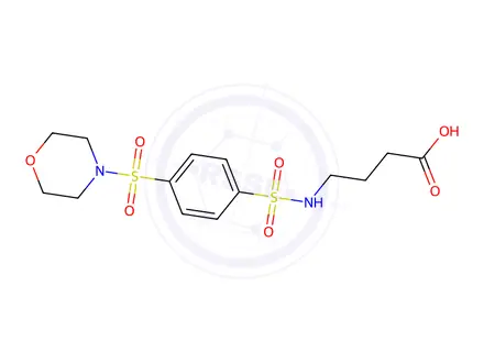 Chemical structure of 4-[4-(morpholine-4-sulfonyl)benzenesulfonamido]butanoic acid