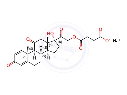 Chemical structure of prednisone sodium succinate