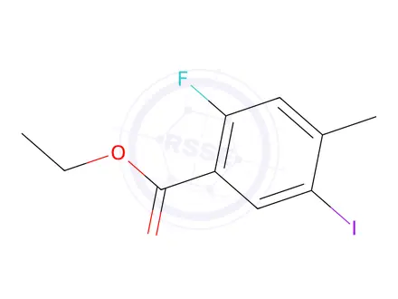 Chemical structure of Ethyl 2-fluoro-5-iodo-4-methylbenzoate