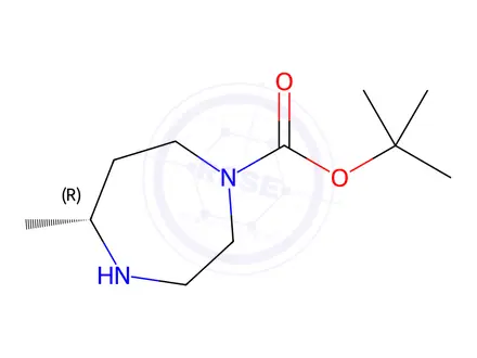Chemical structure of (R)-tert-Butyl 5-methyl-1,4-diazepane-1-carboxylate