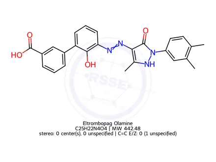 Chemical structure of Eltrombopag Olamine