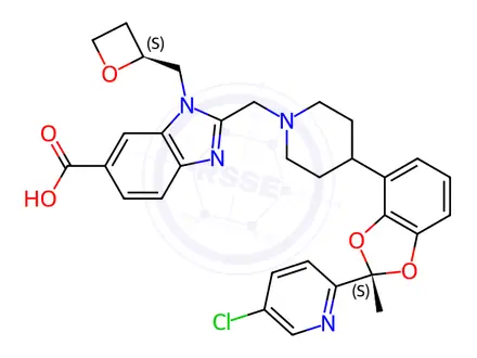 Chemical structure of Lotiglipron