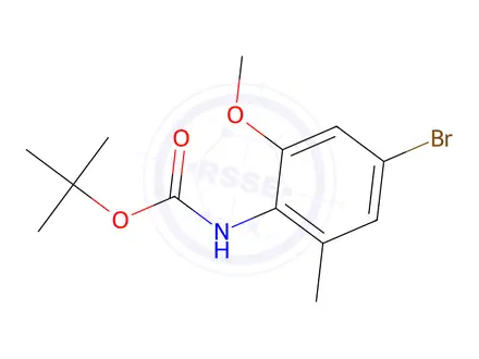 Chemical structure of Tert-butyl (4-bromo-2-methoxy-6-methylphenyl)carbamate