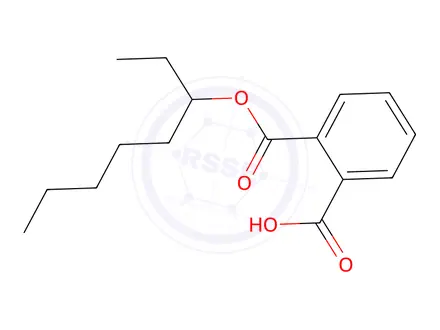 Chemical structure of (1-ethylhexyl) hydrogen phthalate
