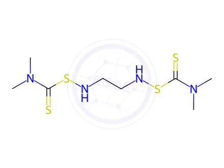 Chemical structure of Hydrosulfamine, N,N'-ethylenebis(S-(dimethylthiocarbamoyl)-
