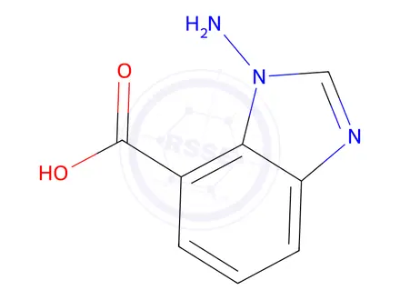 Chemical structure of 1-amino-1H-1,3-benzodiazole-7-carboxylic acid