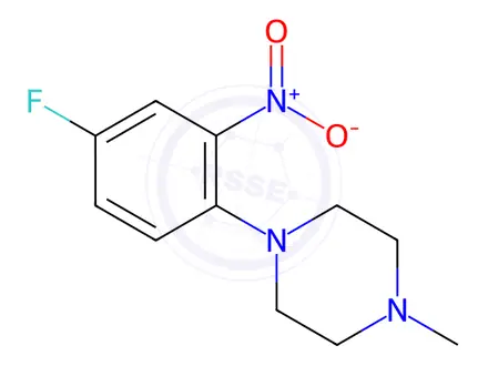 Chemical structure of 1-(4-Fluoro-2-nitrophenyl)-4-methylpiperazine