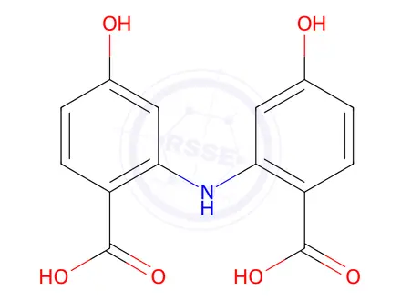 Chemical structure of 2,2'-Azanediylbis(4-hydroxybenzoic acid)