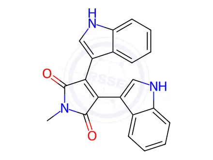 Chemical structure of Enzastaurin Impurity 1 (Bisindolylmaleimide V)
