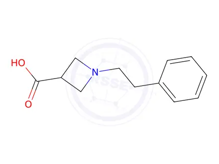 Chemical structure of 1-(2-phenylethyl)azetidine-3-carboxylic acid