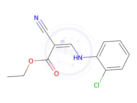 Chemical structure of ethyl (2Z)-3-[(2-chlorophenyl)amino]-2-cyanoacrylate
