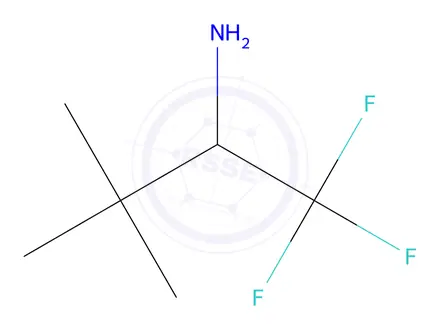 Chemical structure of 1,1,1-Trifluoro-3,3-dimethylbutan-2-amine