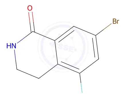 Chemical structure of 7-​Bromo-​5-​fluoro-​1,​2,​3,​4-​tetrahydroisoquinoli​n-​1-​one