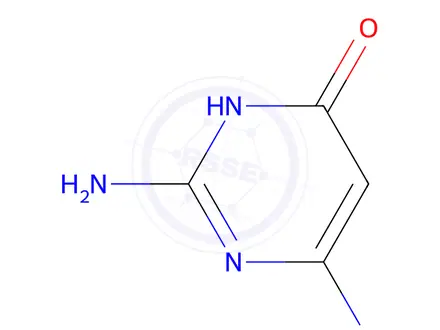 Chemical structure of 2,6-Diaminopyrimidin-4(3H)-one