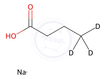 Chemical structure of Sodium Butyrate-4,4,4-d3