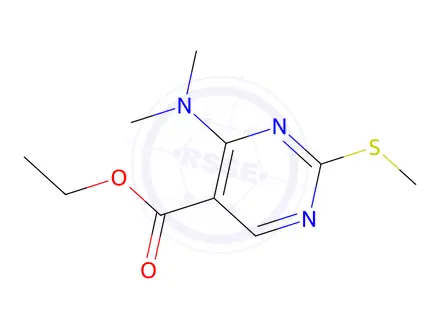 Chemical structure of Ethyl 4-(dimethylamino)-2-(methylthio)pyrimidine-5-carboxylate