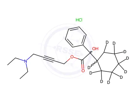 Chemical structure of Oxybutynin-d11 Chloride