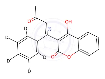 Chemical structure of Dehydro Warfarin-d5