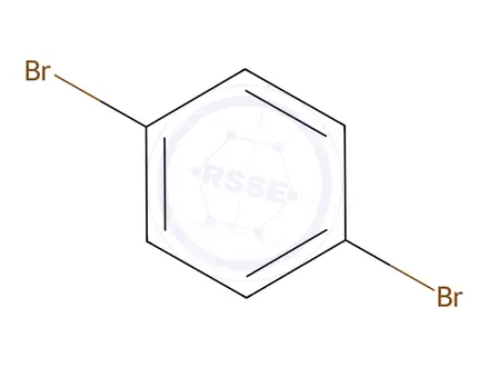 Chemical structure of 1,4-Dibromobenzene