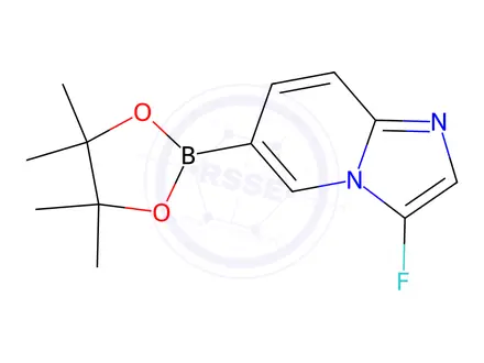 Chemical structure of 3-fluoro-6-(4,4,5,5-tetramethyl-1,3,2-dioxaborolan-2-yl)imidazo[1,2-a]pyridine